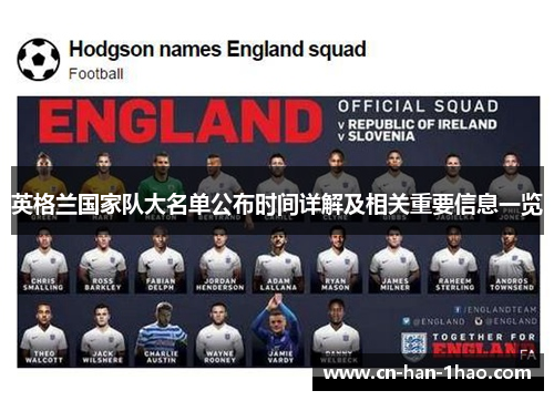 英格兰国家队大名单公布时间详解及相关重要信息一览 英格兰国家队大名单公布时间详解及相关重要信息一览